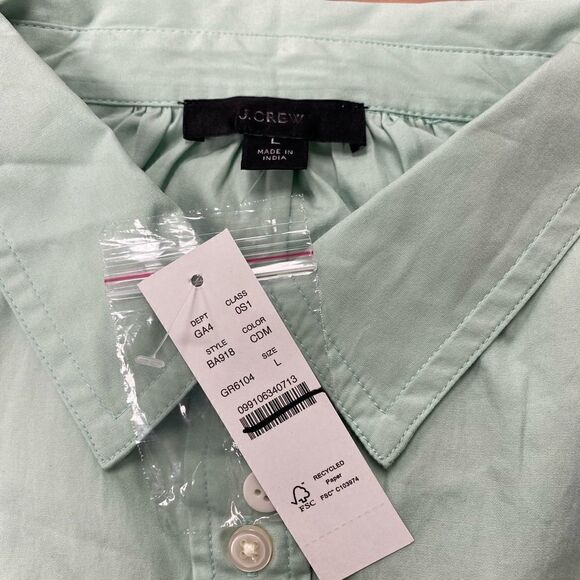 J. Crew Puff-sleeve cotton poplin mini shirtdress Item BA918* - Picture 3 of 5